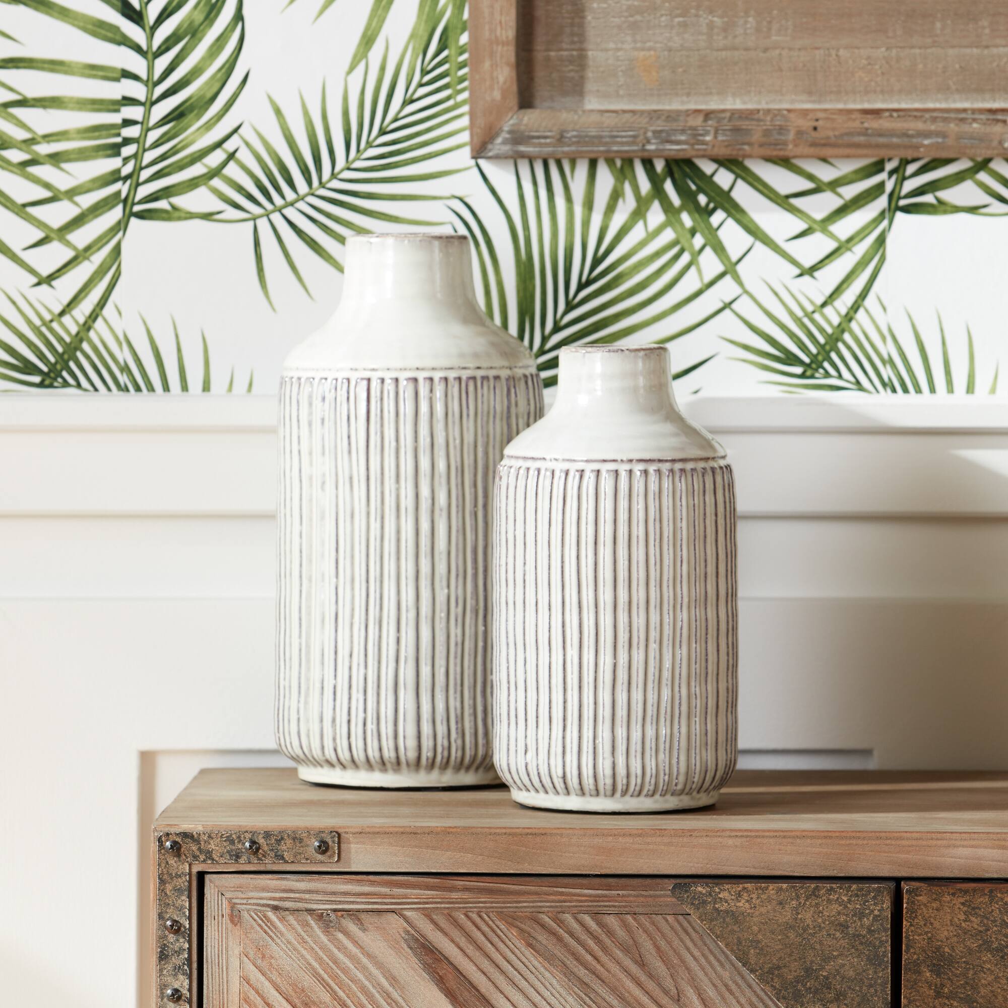 12.25" Gray Terracotta Vase